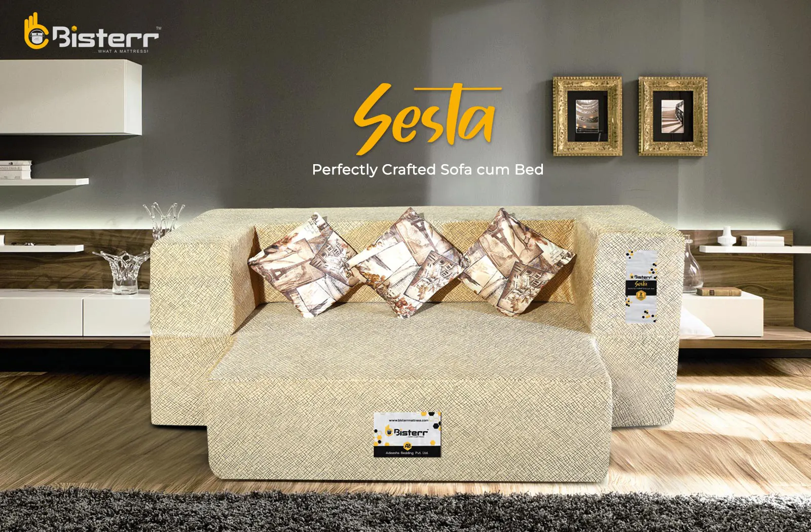 Sesta-Fashionably Crafted Sofa Cum Bed