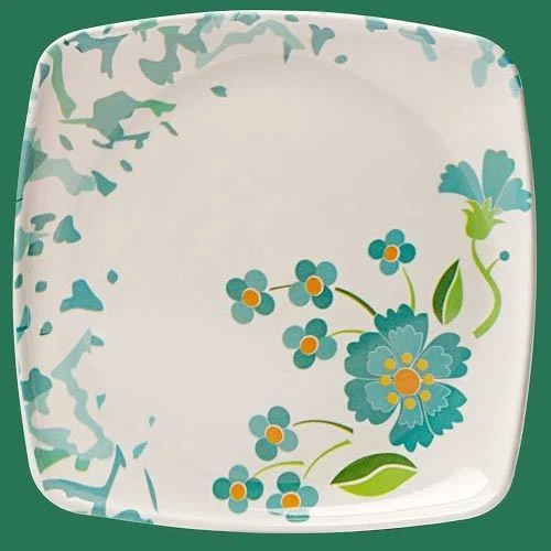 Melamine Square Designer Plate Set