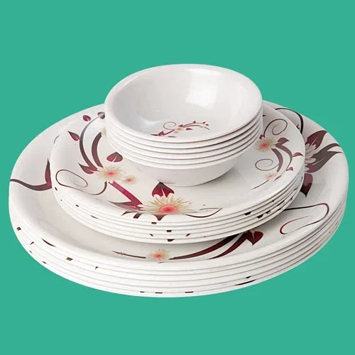 Melamine Printed Dinner Plate Set