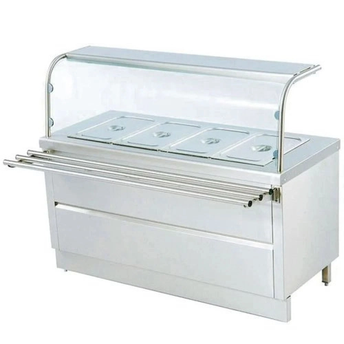 SS Hot Bain Marie With Sneeze Guard