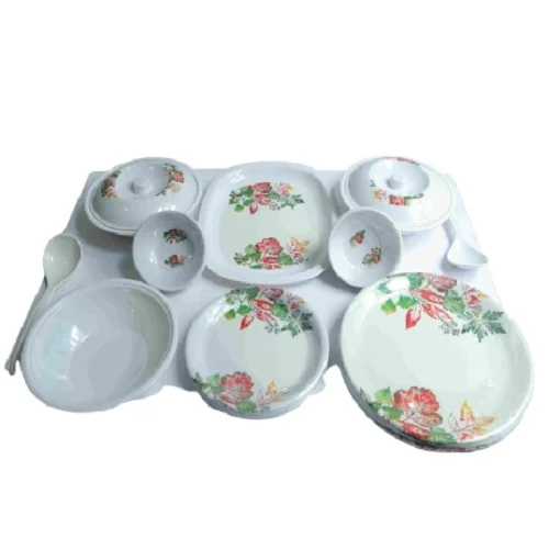 Melamin Lotus Dinner Set